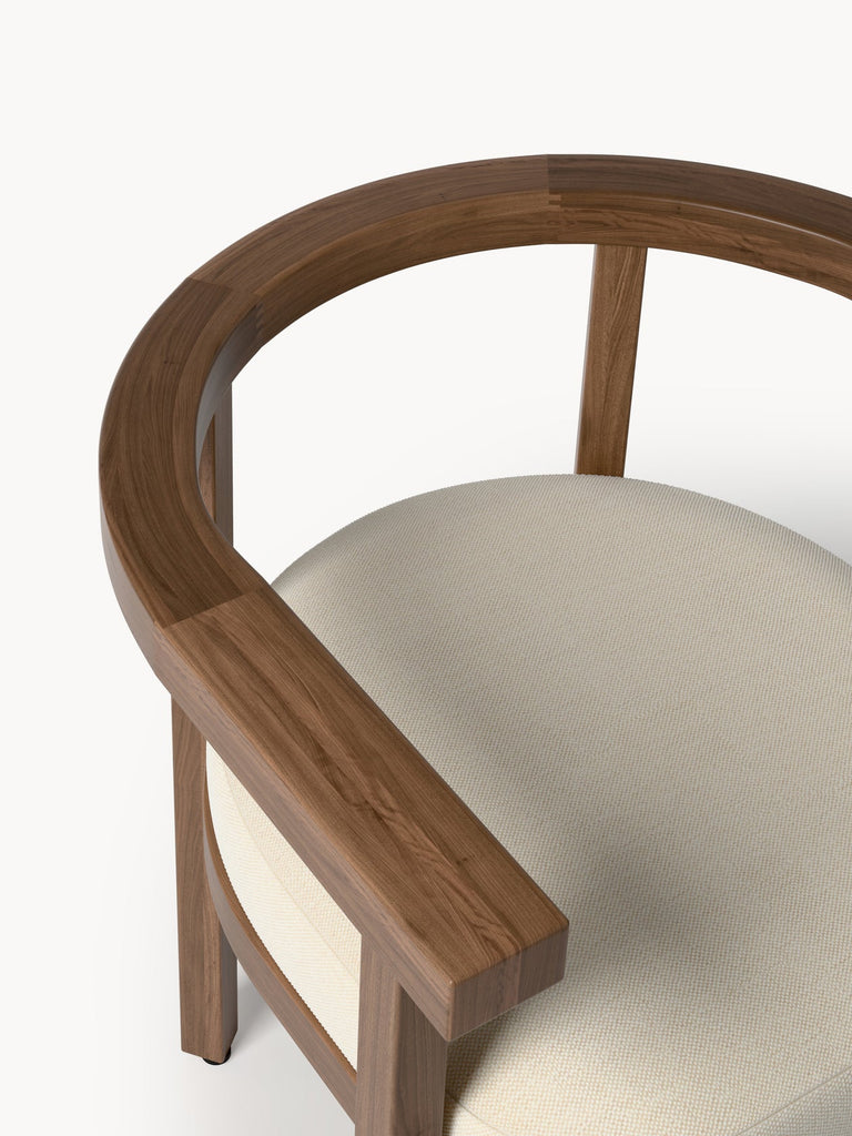 Chaise de jardin en acacia avec coussin d'assise Matheus