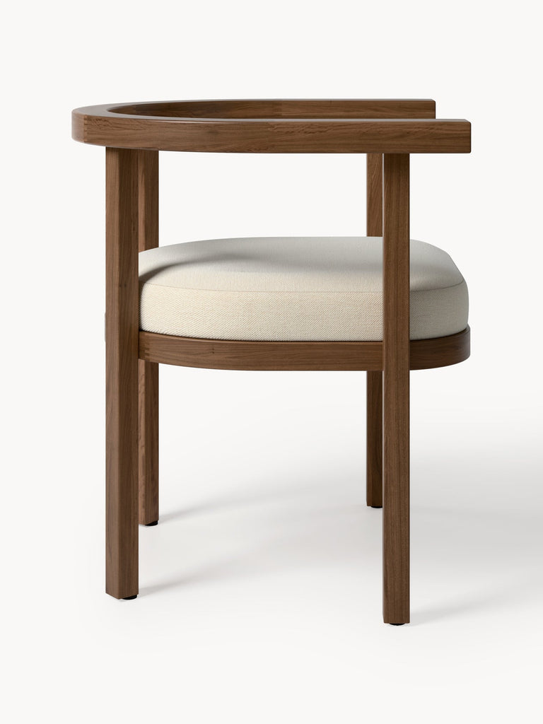 Chaise de jardin en acacia avec coussin d'assise Matheus