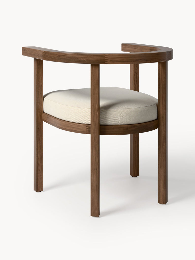 Chaise de jardin en acacia avec coussin d'assise Matheus