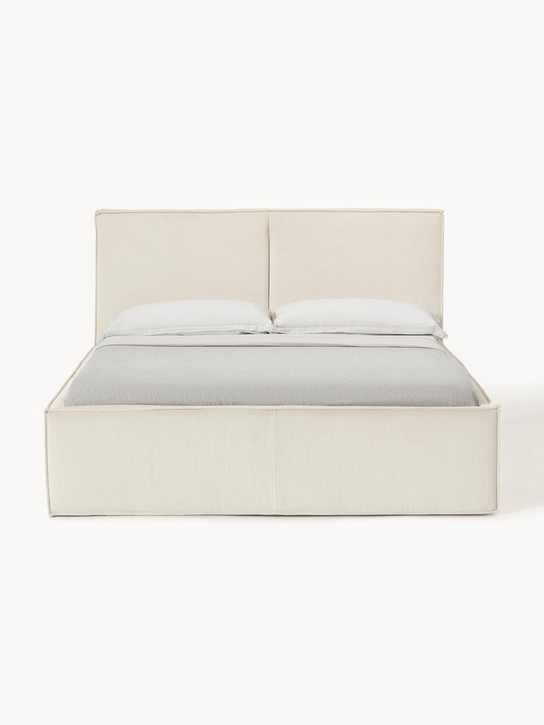 Lit matelassé en velours côtelé avec rangement Dream