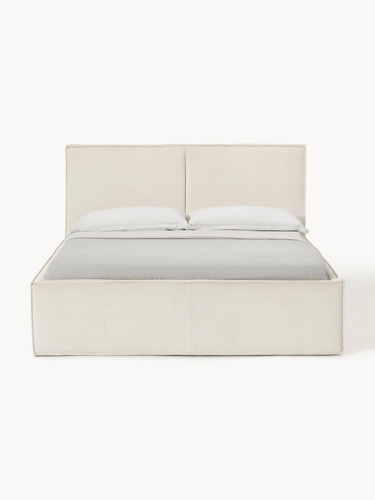 Lit matelassé en velours côtelé avec rangement Dream