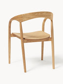 Chaise à accoudoirs en frêne Camille