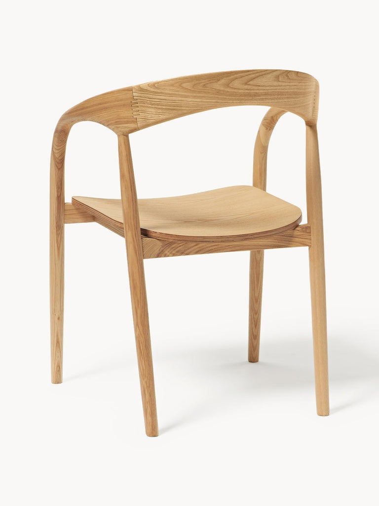 Chaise à accoudoirs en frêne Camille