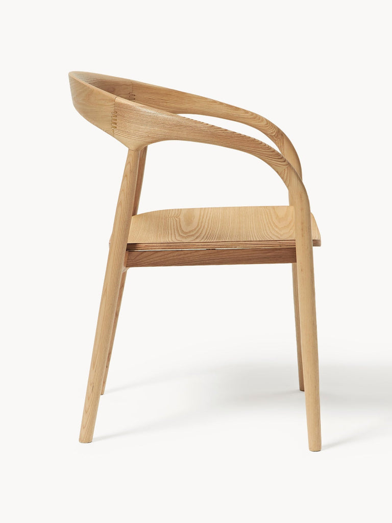 Chaise à accoudoirs en frêne Camille