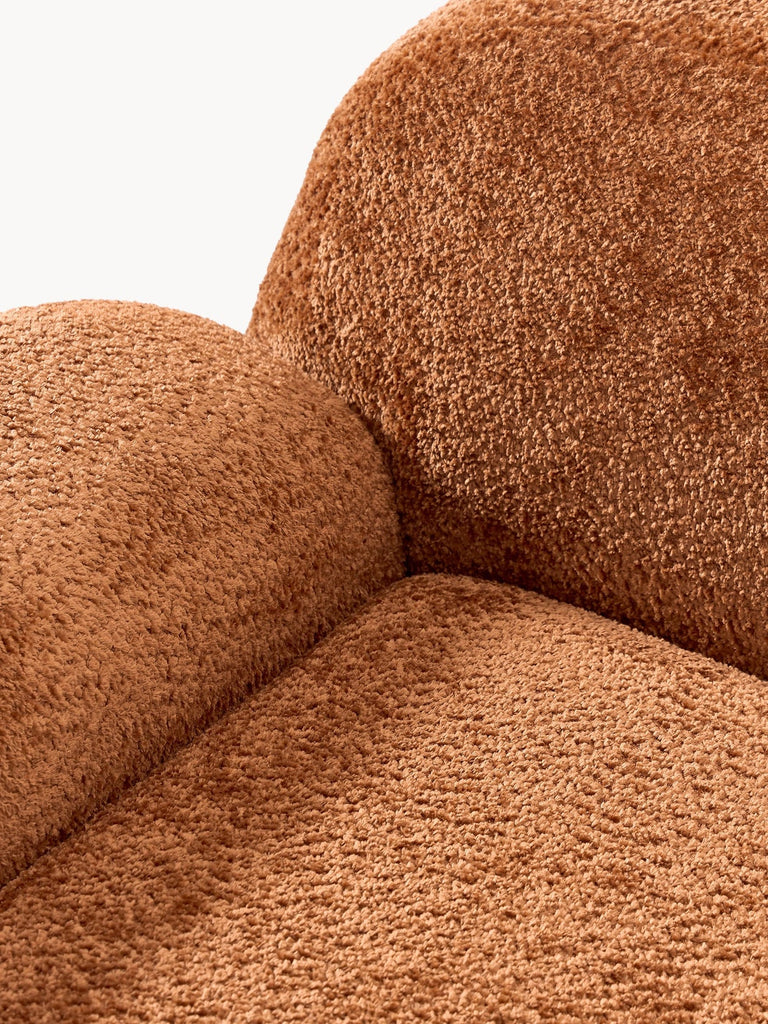 Fauteuil lounge en peluche-bouclette Wolke