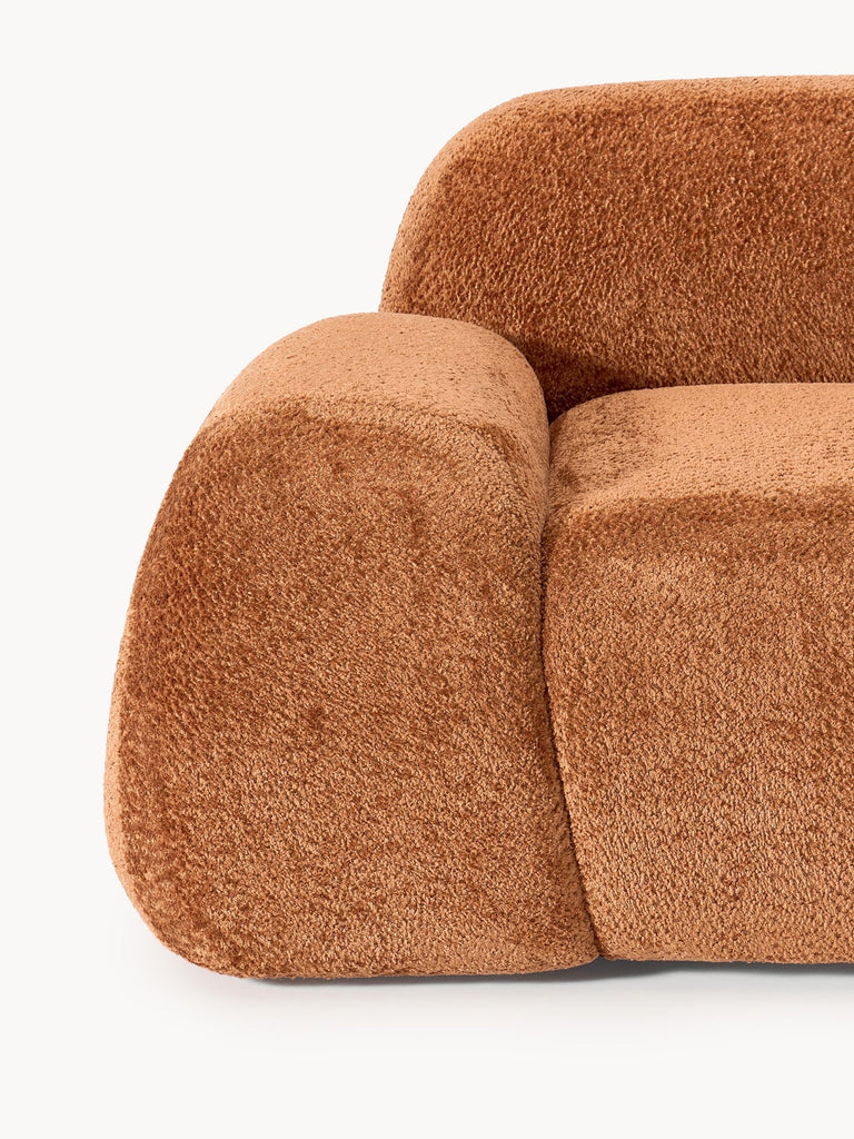 Fauteuil lounge en peluche-bouclette Wolke