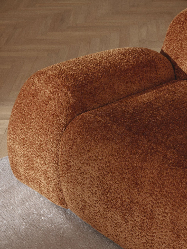 Fauteuil lounge en peluche-bouclette Wolke
