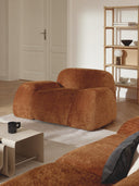Fauteuil lounge en peluche-bouclette Wolke