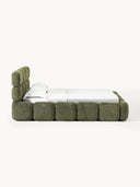 Lit matelassé en peluche-bouclette avec rangement Tayla