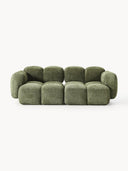 Canapé modulable 3 places en peluche-bouclette Tayla