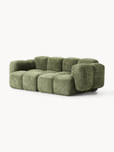 Canapé modulable 3 places en peluche-bouclette Tayla