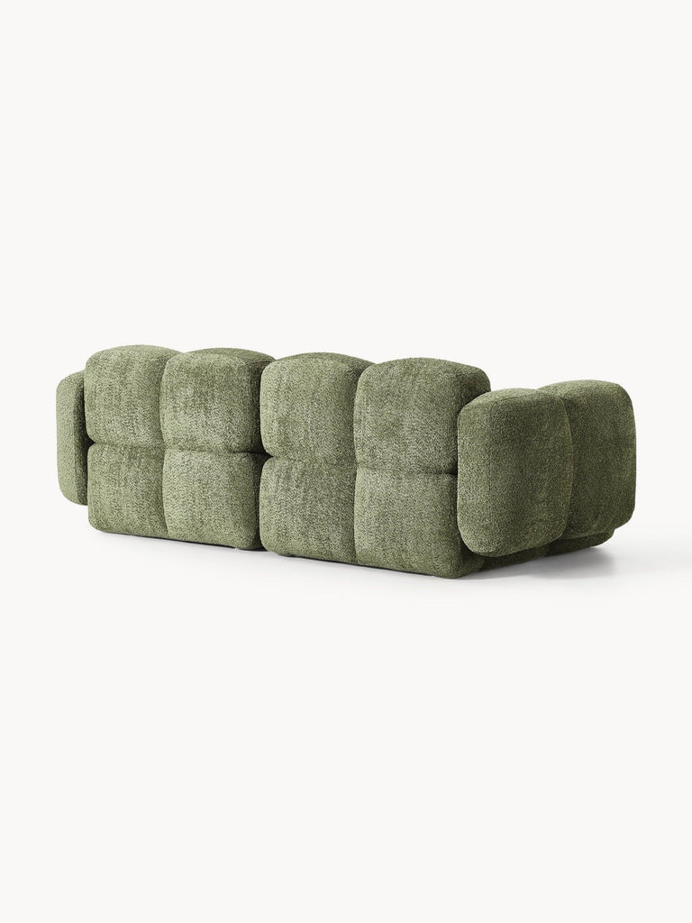 Canapé modulable 3 places en peluche-bouclette Tayla
