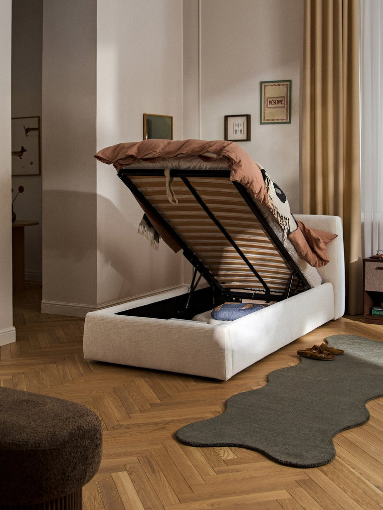 Lit matelassé avec rangement Cloud