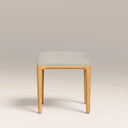 Percy Low Stool | Ivory Fabric & Oak