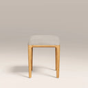 Percy Low Stool | Ivory Fabric & Oak
