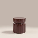 Amara Round  Side Table | Rust Red