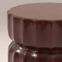 Amara Round  Side Table | Rust Red