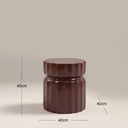 Amara Round  Side Table | Rust Red