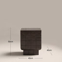 Zephyr Square Side Table | Cocoa