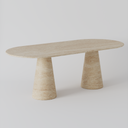 Belova Beige Travertine Dining Table