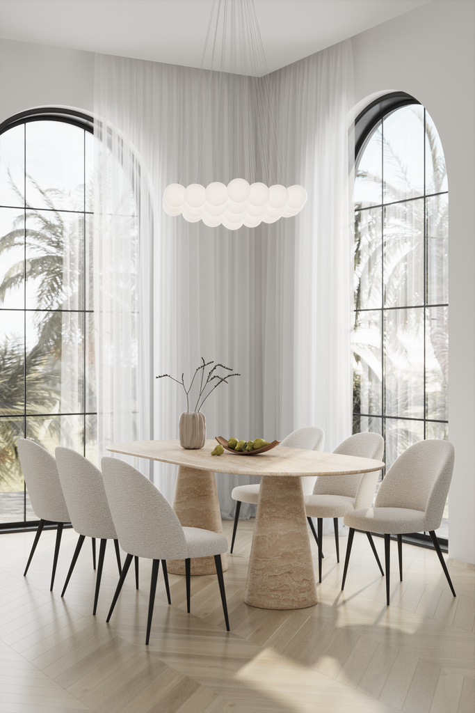 Belova Beige Travertine Dining Table