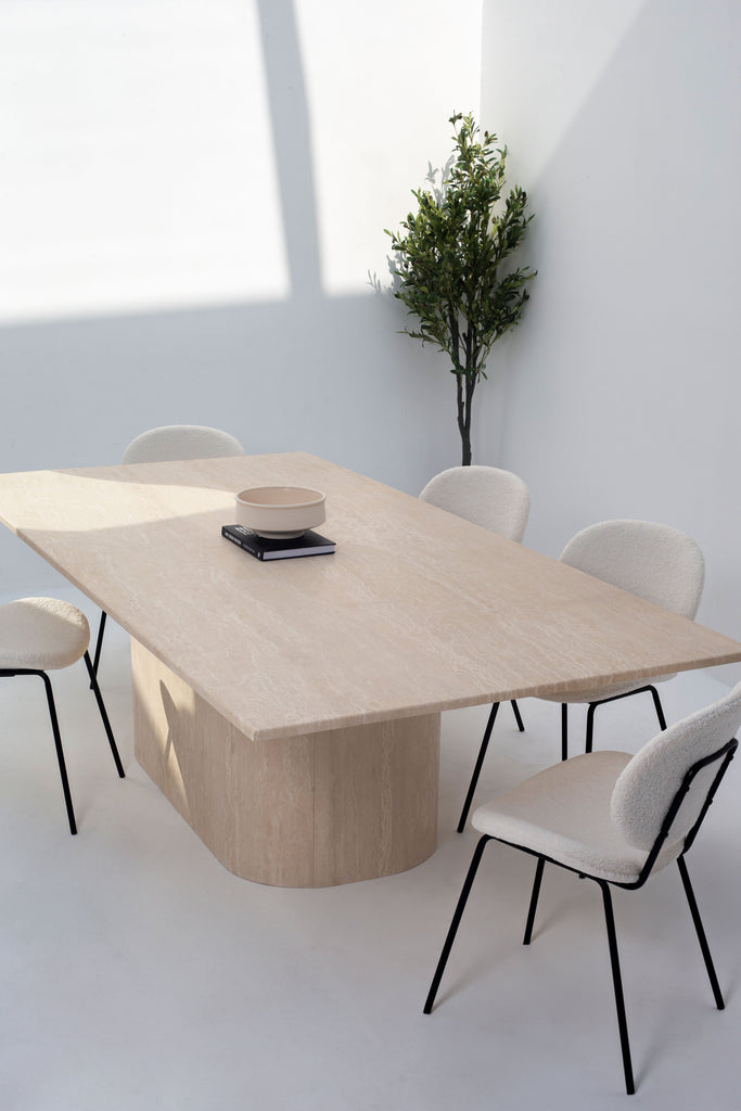 Marta Travertine Dining Table