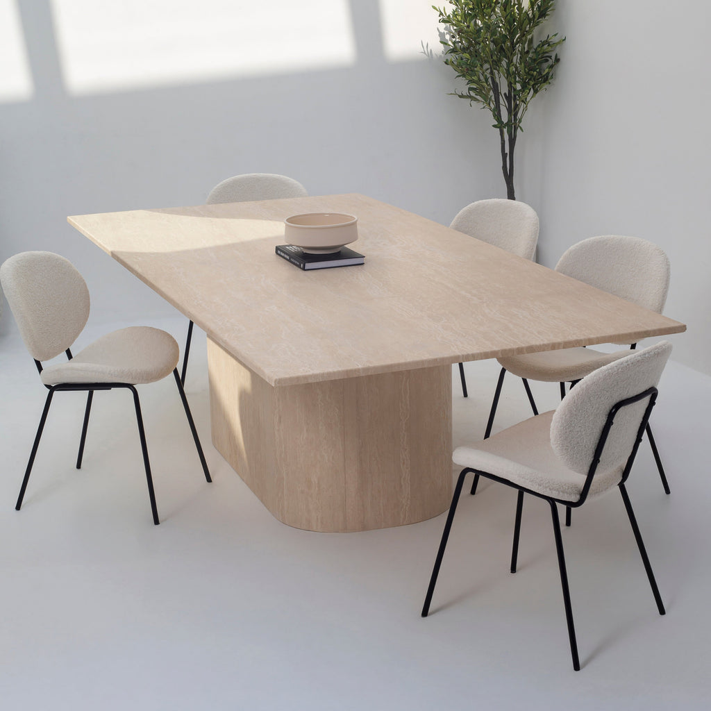 Marta Travertine Dining Table