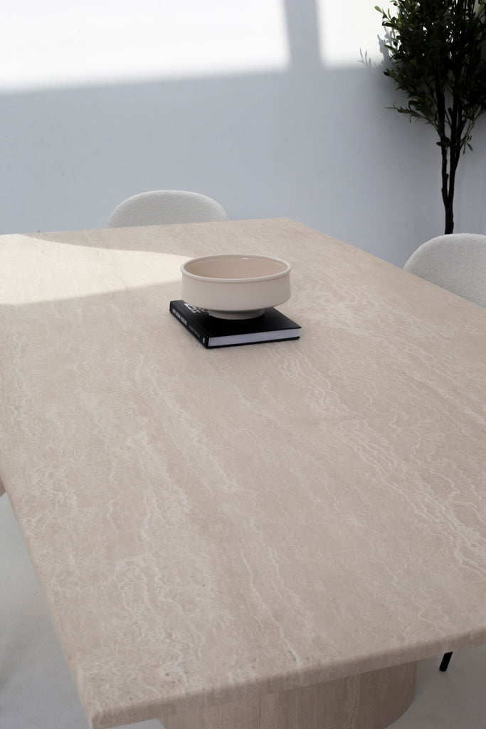 Marta Travertine Dining Table