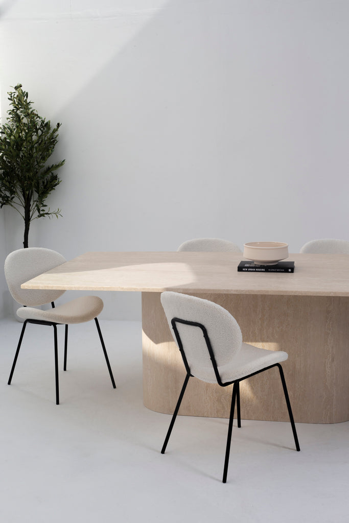 Marta Travertine Dining Table