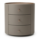 Modern Luxury Wood Nightstand with 3 Drawers