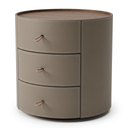 Modern Luxury Wood Nightstand with 3 Drawers