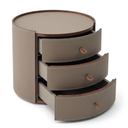 Modern Luxury Wood Nightstand with 3 Drawers