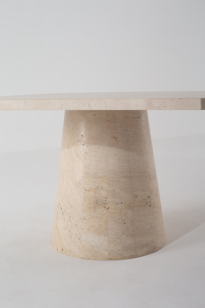 Mavra Travertine Dining Table