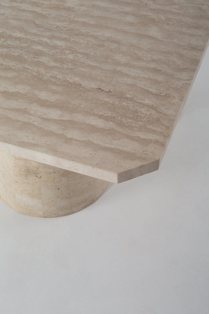 Mavra Travertine Dining Table