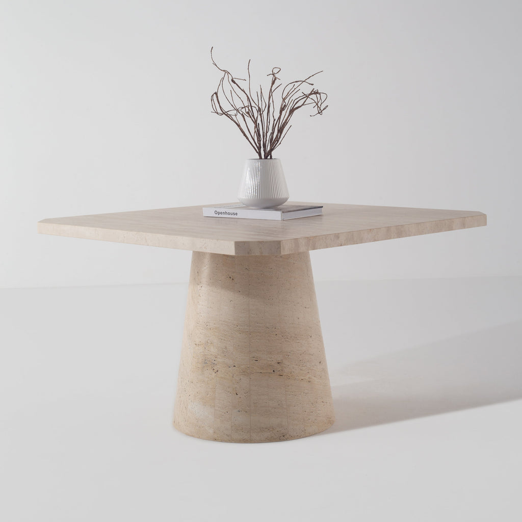Mavra Travertine Dining Table