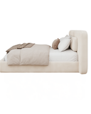 Plume Bed Suite — Bouclé Bed with Integrated Nightstands