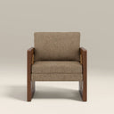 Greta Accent Chair | Speckled Cappuccino Boucle & Walnut