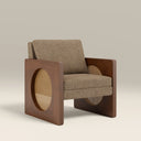 Greta Accent Chair | Speckled Cappuccino Boucle & Walnut