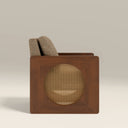 Greta Accent Chair | Speckled Cappuccino Boucle & Walnut