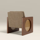 Greta Accent Chair | Speckled Cappuccino Boucle & Walnut