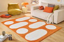 GROOVY - Tapis rétro style année 70 orange - GRO381ORA