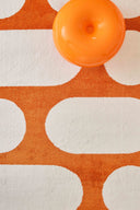 GROOVY - Tapis rétro style année 70 orange - GRO381ORA