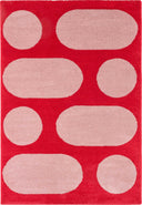 GROOVY - Tapis rétro style année 70 rouge - GRO381ROU