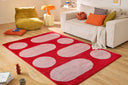 GROOVY - Tapis rétro style année 70 rouge - GRO381ROU