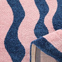 GROOVY - Tapis vintage style année 70 bleu - GRO382BLE