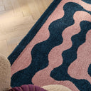 GROOVY - Tapis vintage style année 70 bleu - GRO382BLE