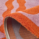 GROOVY - Tapis vintage style année 70 orange - GRO382ORA