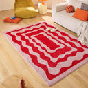 GROOVY - Tapis vintage style année 70 rouge - GRO382ROU