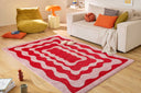 GROOVY - Tapis vintage style année 70 rouge - GRO382ROU