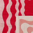 GROOVY - Tapis vintage style année 70 rouge - GRO382ROU